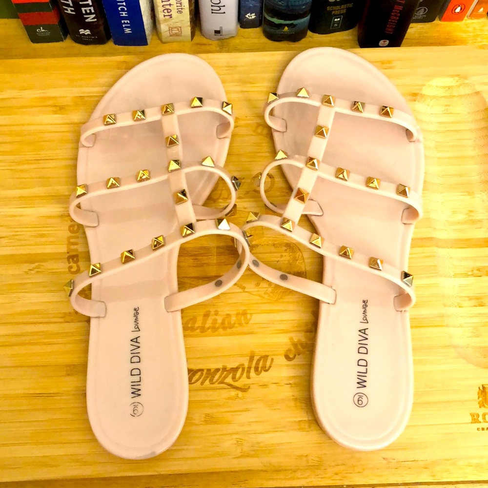 Studded Jelly Sandals